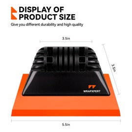 WRAPXPERT Window Tint Squeegees 2 PCS Small Orange Squeegee,Non-Slip Handle Rubber PPF Squeegee,Small Window Tint Tools for Window Car Cleaning,Shower Glass Door,Car Window Squeegee for Windshield