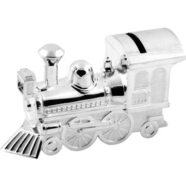 Silver Plated Train Money Bank
