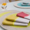 REMEMBER Cotton Place Mats "Lime", Set of 2, Height 0.5