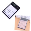Operitacx Portable Transparent Touch Screen Calculator with Solar Power Compact