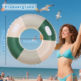 Swimming Ring Youth Adults 32 x 15 Inch Swimming Ring Large Inflatable Swimming Ring Inflatable Water Summer Pool Floatie, Swimming Ring for Pool Party, Beach