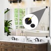 Ykendz Aluminum Mirror Mounting Clips, Round Shape Wall-Mounted Mirrors Bracket,