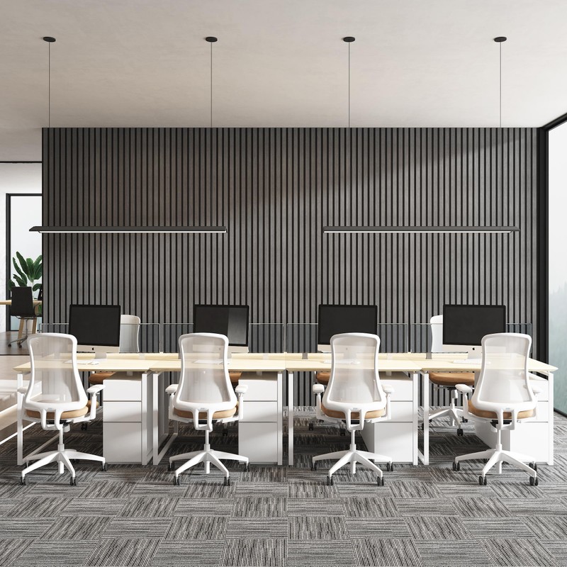 Slat Wood Wall Panels - Decorative & Sound Absorbing Contemporary