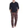Vlazom Men's Pajamas Set Long Sleeves Soft Pj Top and