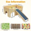 Fhiny Guinea Pig Hideout, Wooden Guinea Pig Castle with Ramp