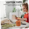 LALAFINA Light Brown Cotton Yarn Knitting Needles Craft Yarn DIY