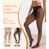 LIRASDIS Stockings for Women, 40D Sheer Tights, Mid Waist Control