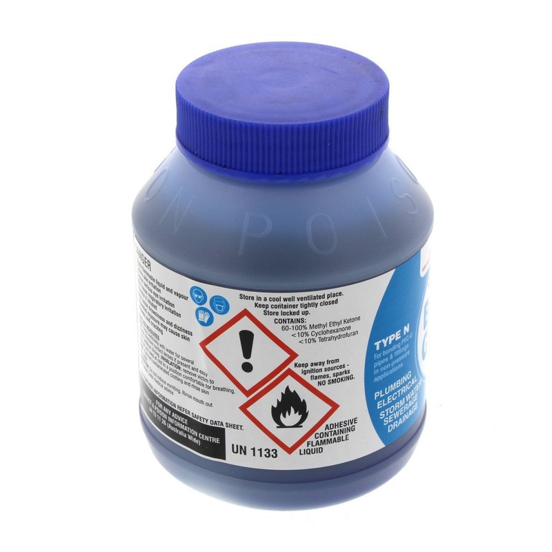 Stormwater Cement PVC Non Pressure Blue 250ml Fitting Glue Repair