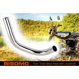 Tuning Manifold Diameter 32 mm Chrome-Plated for Simson S50, S51, S70, KR51/2 Schwalbe, for Exhaust Type 2, Sport Version