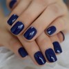 CoolNail Pure Solid Royal Blue False Nail 24pcs/kit Squoval Fake