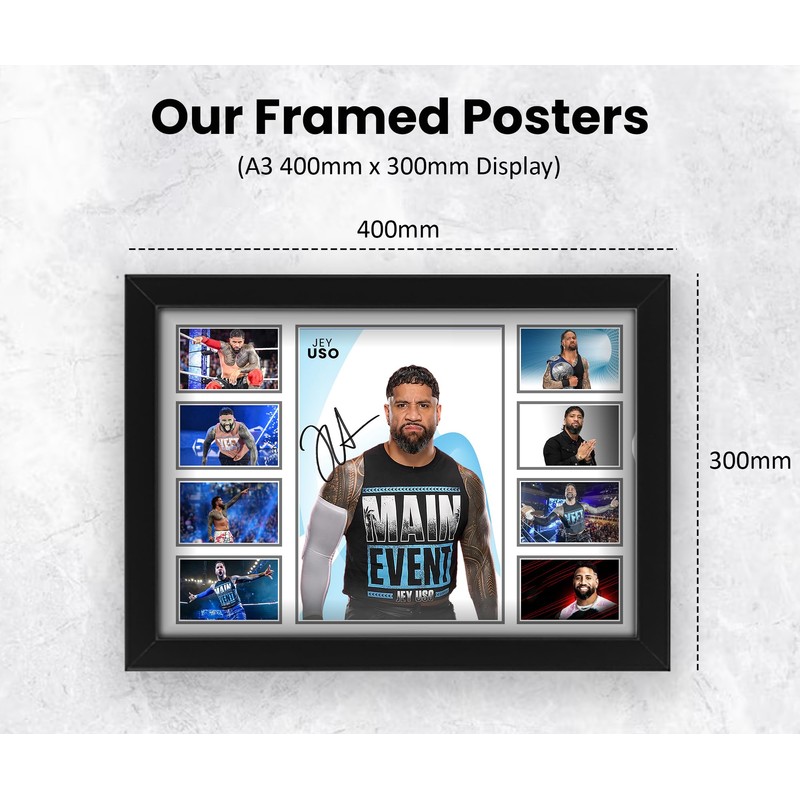 Jey Uso Signed Poster Print- Limited Edition Autograph Fan Gift