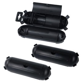 EP 3 Pack Extension Cord Safety Cover - Indoor Outdoor Waterproof Seal Housing for AWG 12/14/16 Cords - Protect Holiday String Lights, Plugs, and Wires - Black