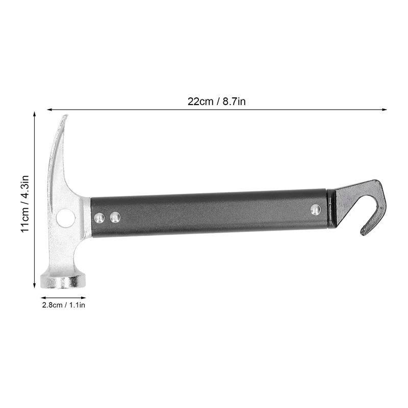 Camping Hammer, 22 cm Multifunctional Aluminium Alloy Mini Portable Outdoor