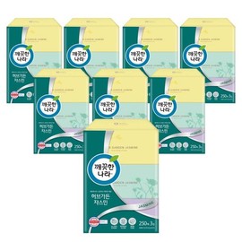 Clean Country Herb Garden Jasmine 250 sheets 3 packs x 8 / 깨끗한나라  허브가든 쟈스민 250매 3입x8팩