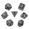 35Pcs Plastic Dice Kit Pearl Pattern White Numbers Polyhedral Dices