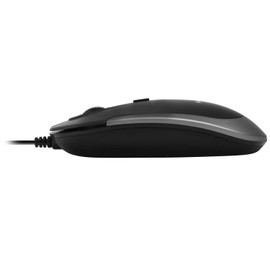 Macally UCDYNAMOUSE-SG USB-C Optical Silent Click Mouse With 2 Buttons, Scrollwheel and DPI Button for Mac and PC with USB-C Port Black & Space Gray