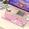 104 Keys Wired Keyboard 3 Colors Cute Gaming Keyboard USB