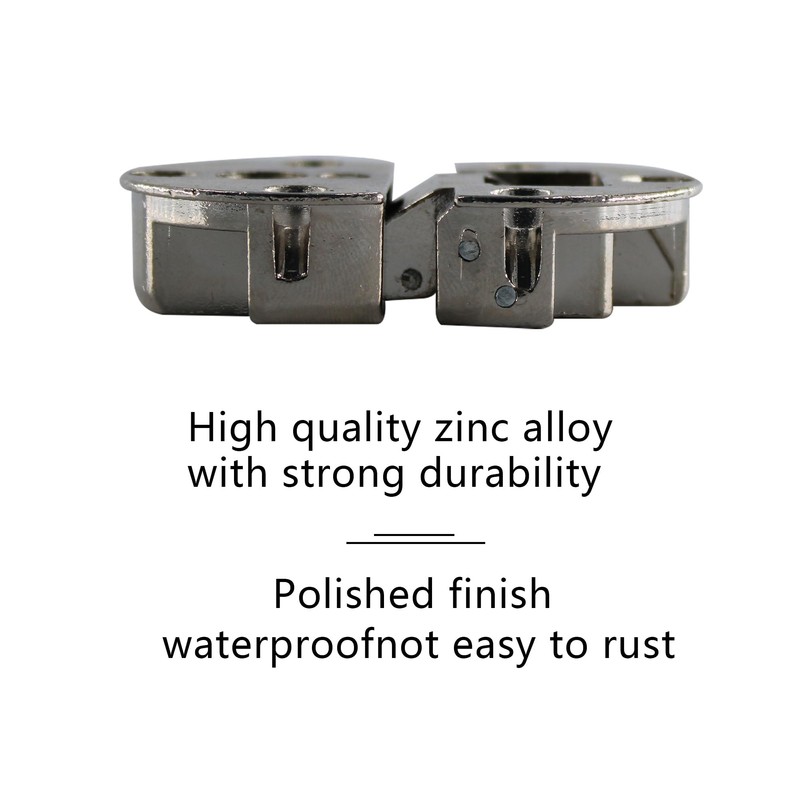 AUXBC Turning Axis Adjustable 90 Degree Page Concealed Hinge, Zinc