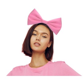 MeeTHan Big Huge Velvet Bows Headbands For Girls Women: H12 (Soft Pink)