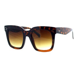 Womens Oversized Fashion Sunglasses Big Flat Square Frame UV 400 brown Size: One Size
