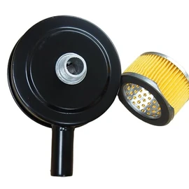 Air Compressor Intake 5" Air Filter Silencer 3/4" MPT Paper Cartridge Metal House MAF004