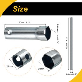 WorkBless 7Pcs Ignition Spark Plug Spanner Set Dual-Ended Wrench Socket