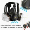 15-in-1 Professional Full Face Respirator Mask With Safety Goggles -