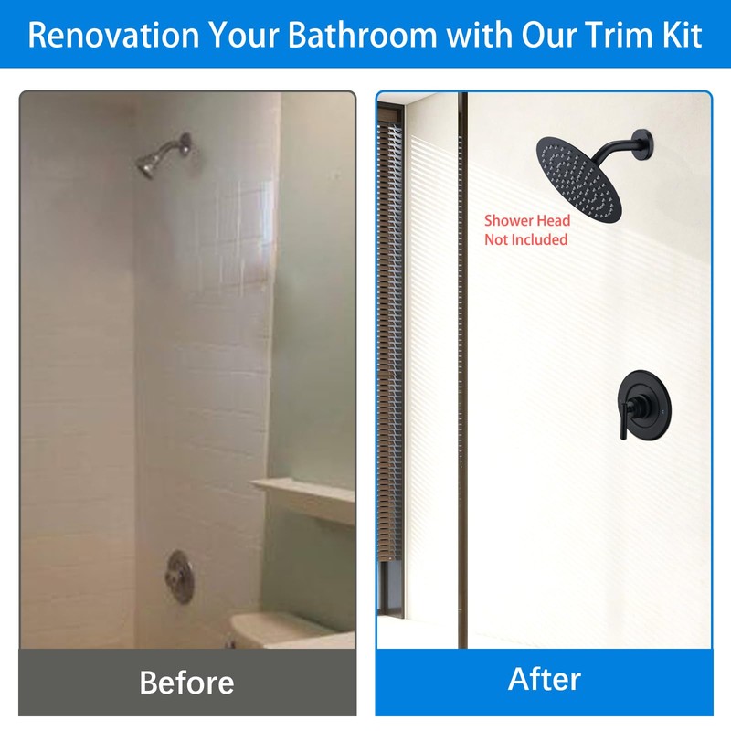 Replacement for Moen Shower Faucet Trim Kit, Shower Arm, Shower