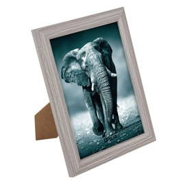 goldbuch 92 0743 Toscana Wooden Picture Frame, Photo Frame for 13 x 18 cm Pictures, Portrait Frame with Stand and Wall Mount, Single Frame Made of MDF, Photo Frame, Grey