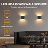 LUTEC Motion Sensor Wall Light, 5000mAh Rechargeable Battery Powered Wall