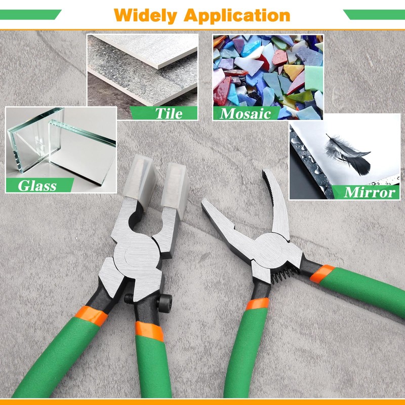 SPEEDWOX 10PCS Heavy Duty Glass Running Pliers Breaker Grozer Pliers
