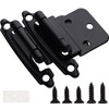 DecoBasics 3/8" Inset Cabinet Hinges Black (5 Pair -10 Pcs)