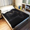 Yisumei Blanket Soft Flannel Soft Fleece Blanket Bed Throw Black