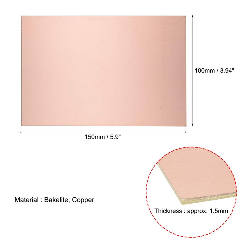 sourcing map 10 pcs. single-sided copper-clad laminate circuit board FR4