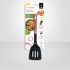 JS Gourmet Soft Touch Nylon Slotted Turner with Wood Grain
