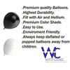 Round Balloons 25 Pack 10 Inch White & Black Balloons