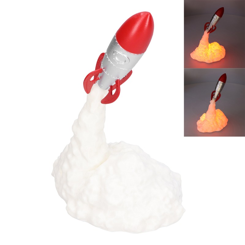 3D Printing Rocket Lamp Innovative Bedside Table Light USB Charging