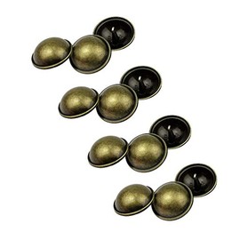 RECHERE 12 PCS Antique Bronze Domed Mushroom Raised Rim Metal Shank Buttons Craft for DIYS Sewing Embellishment (18mm)