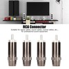 4pcs RCA Sound Plug Silver Plated RCA Male Plug Connector