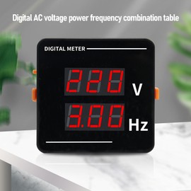 Digital AC Voltmeter Panel Mounting Meter, Digital Voltmeter Ammeter Panel, Voltage Amperage Tester with LCD Display, DC Voltage Voltage Indicator
