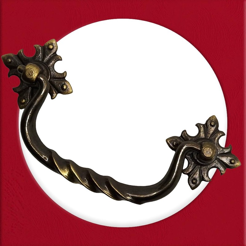 Universal Hardware Brass Solid Vintage Cabinet Handle Drawer Drop Swan