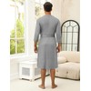 Ekouaer Men's Lightweight Kimono Spa Robe Knit Bathrobe Soft Sleepwear