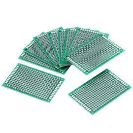 10 Piece 4 x 6cm Double Sides Soldering Universal Circuit Board DIY PCB Prototyping Circuit Board Breadboard Seamless Prototype Board for DIY Soldering and Electronic Project