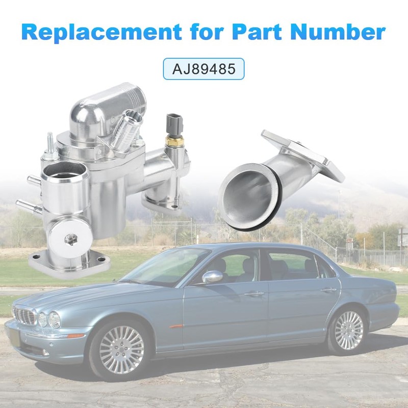 WMPHE Aluminum Engine Coolant Thermostat Housing Compatible with Jaguar Vanden