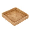 Hipiwe Key Basket Tray for Entryway Table Rattan Serving Tray