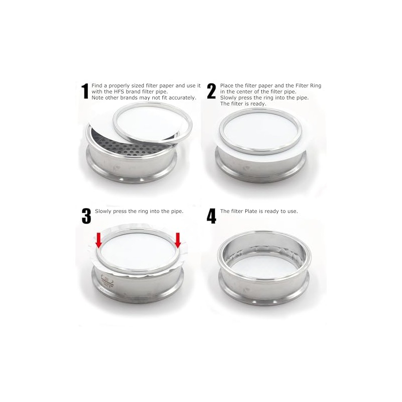 HFS(R) 3" Tri Clamp Filter Plate with 6mm Pore Hole,