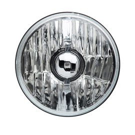 Octane Lighting 5 3/4 Crystal Clear Metal Glass Headlight LED 4000 Lumens H4 Light Bulb Headlamp Pair