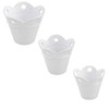 Mud Pie, Small Happy Scallop Pots, 4.5' x 4", WHITE
