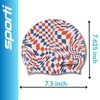 Sporti Checkmate Silicone Swim Cap - Red/White/Blue - Adult