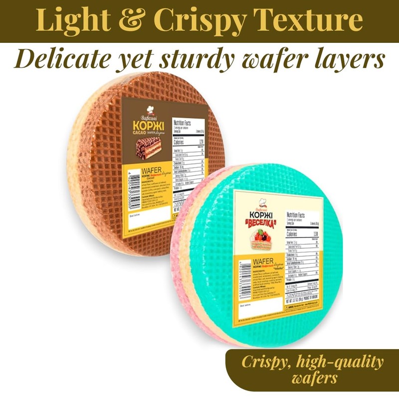 Delikat Wafer Layers Tort Variety Holiday Pack 90g each-Cocao and